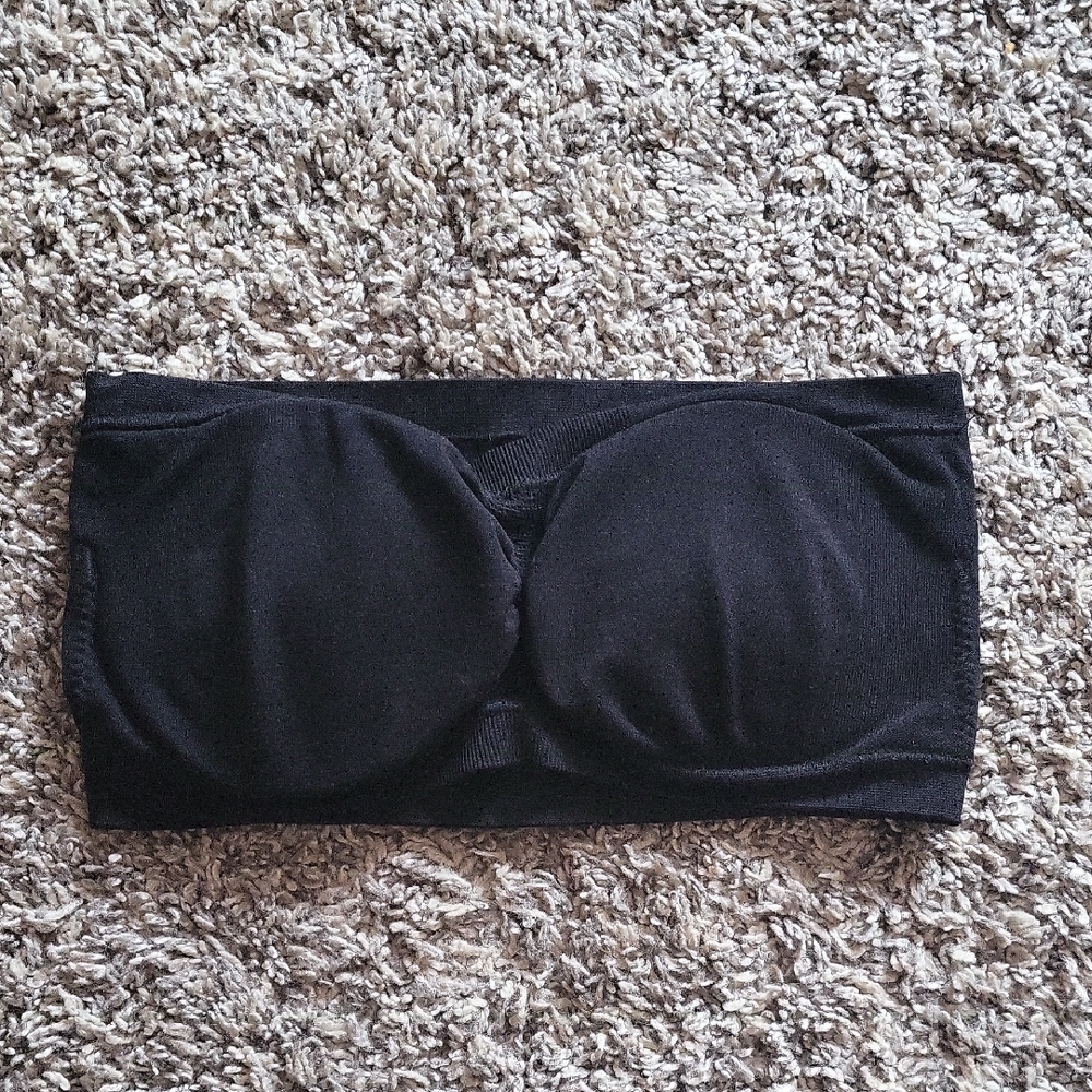Black Strapless Bandeau Bra
